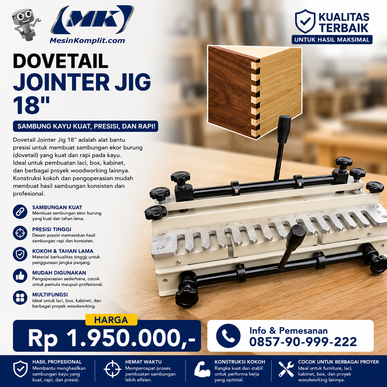 Dovetail Sambung Papan (P...
